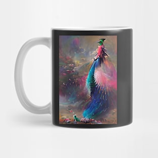 SURREAL AND STYLISH COBALT BLUE AND PINK PEACOCK Mug